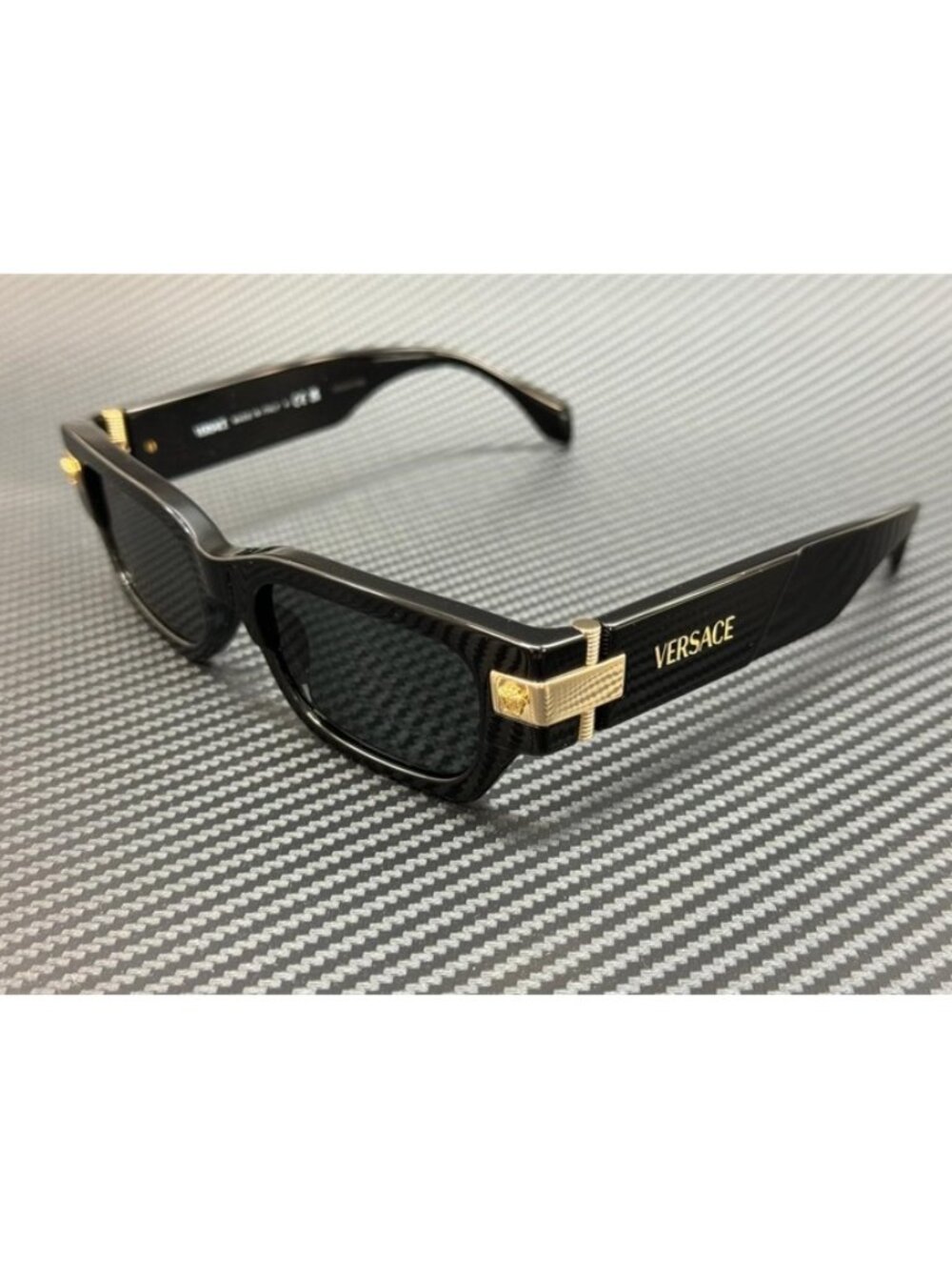New Versace Men Black Sunglasses 53-18-145